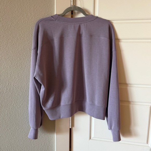 Lululemon Perfectly Oversized Cropped Crew Softstreme Dusky Lavender size 8 - Picture 4 of 6